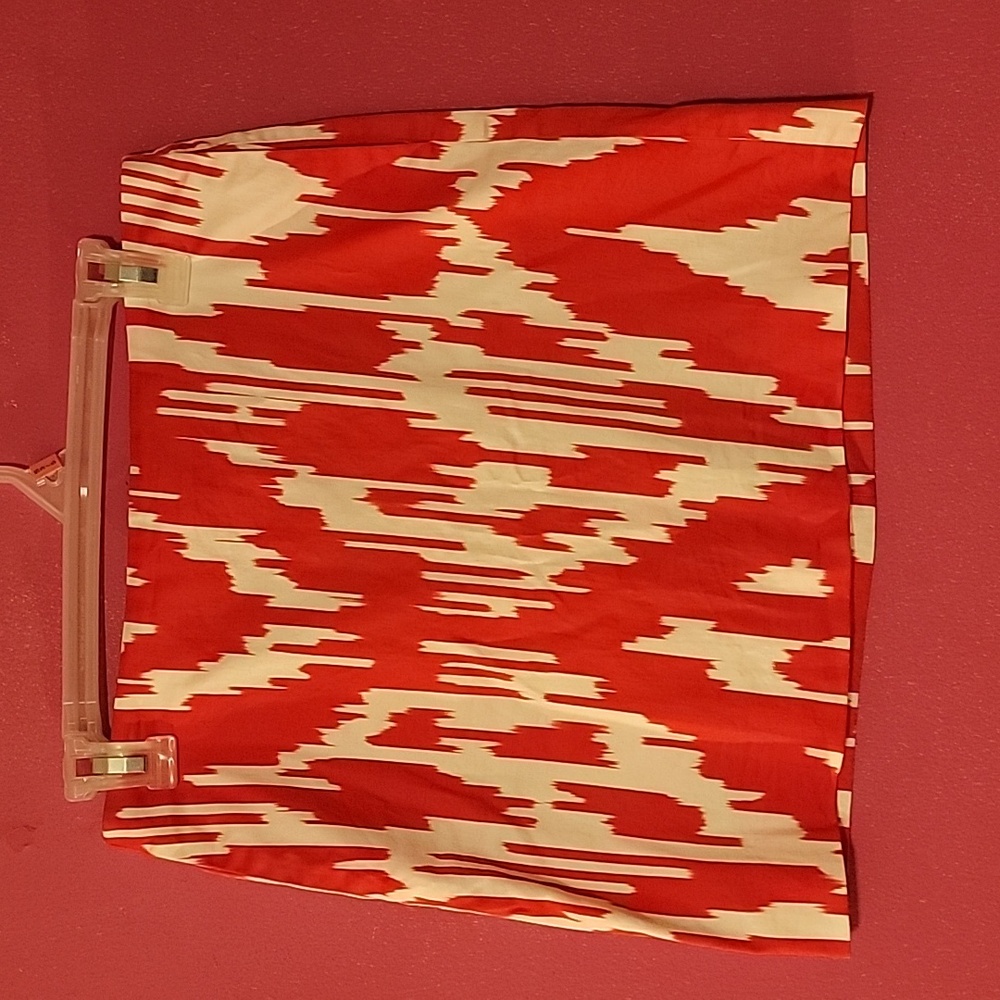 Women's J. Crew Red & White Mini Skirt sz 2